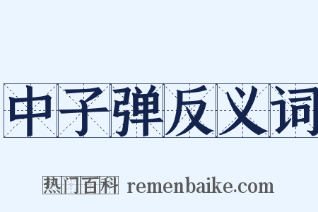 中子弹反义词是什么意思的图片